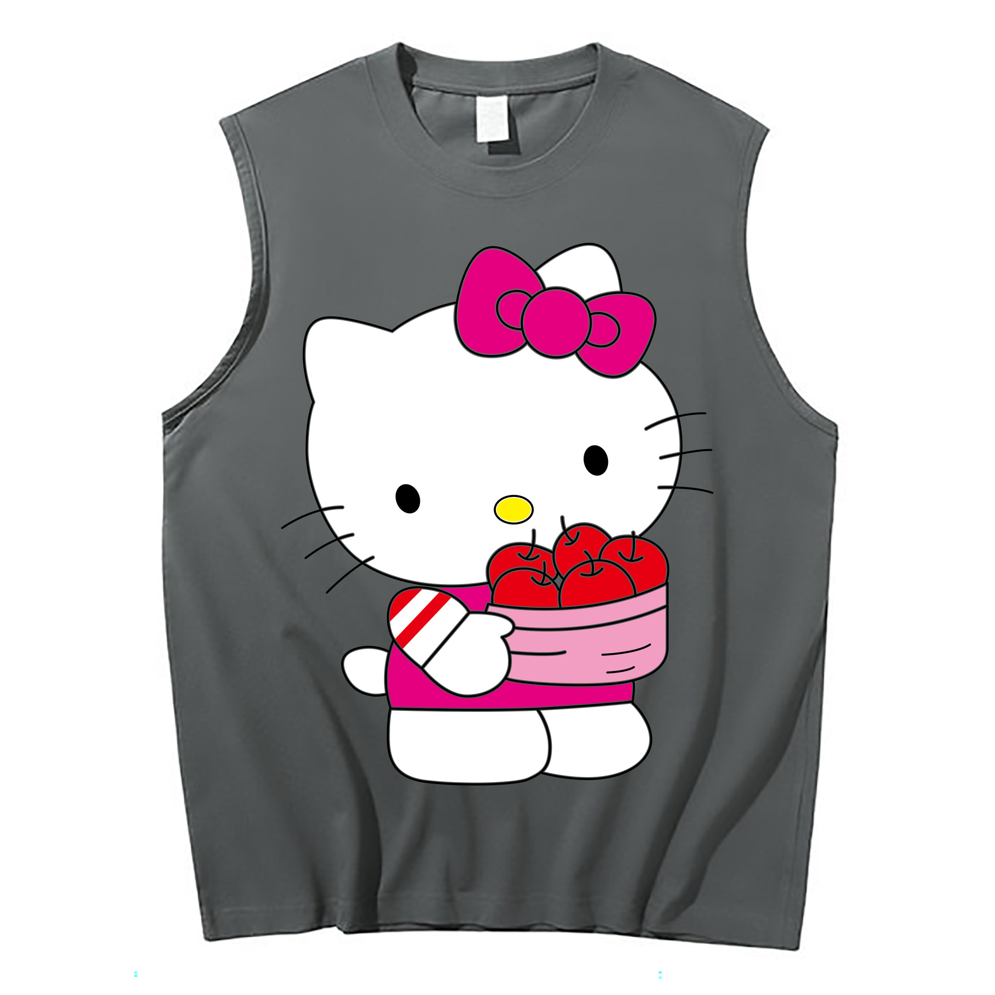 （画像用） Hello Kitty ハローキティ コットン100％タンクトップ（フロントプリント）